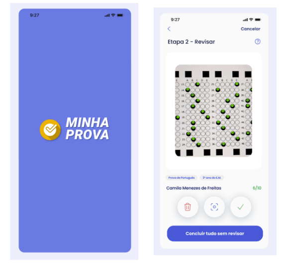 Screenshot of Minha Prova App